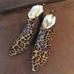 NWT never worn, J Crew calf hair ankle boots - brand new